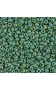 Miyuki rocailles Perlen 8/0 - Matte opaque green ab 8-411FR